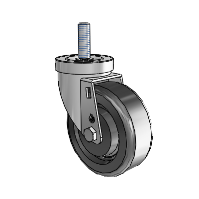 S30 Series Threaded Stem Stainless Steel Swivel Caster with 4 x 1.5 Phenolic Wheel