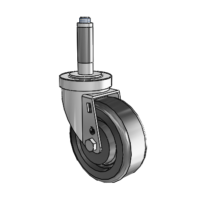 S30 Series Expanding Adapter Stainless Steel Swivel Caster with 4 x 1.5 Phenolic Wheel