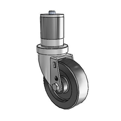 S30 Series Expanding Adapter Stainless Steel Swivel Caster with 4 x 1.25 Polyolefin Wheel