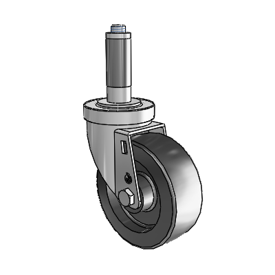 S30 Series Expanding Adapter Stainless Steel Swivel Caster with 4 x 1.5 Hi-Temp Resin Wheel
