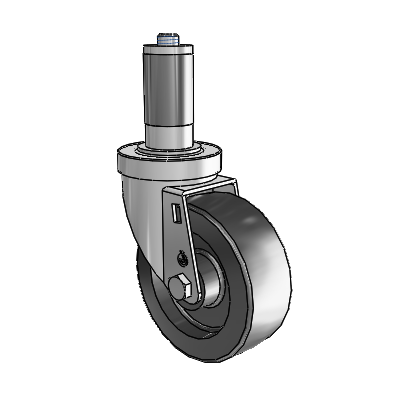 S30 Series Expanding Adapter Stainless Steel Swivel Caster with 4 x 1.5 Hi-Temp Resin Wheel