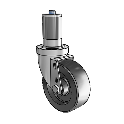S30 Series Expanding Adapter Stainless Steel Swivel Caster with 4 x 1.5 Hi-Temp Resin Wheel
