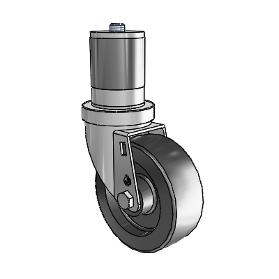 S30 Series Expanding Adapter Stainless Steel Swivel Caster with 4 x 1.5 Hi-Temp Resin Wheel