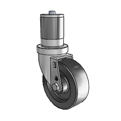 S30 Series Expanding Adapter Stainless Steel Swivel Caster with 4 x 1.5 Hi-Temp Resin Wheel