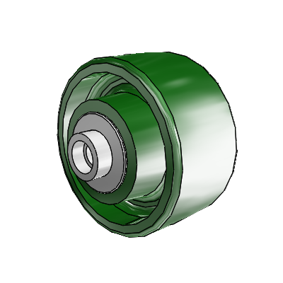 Cast Iron Enameled Cast Iron 3 x 1.5 Wheel with PPBB Bearing