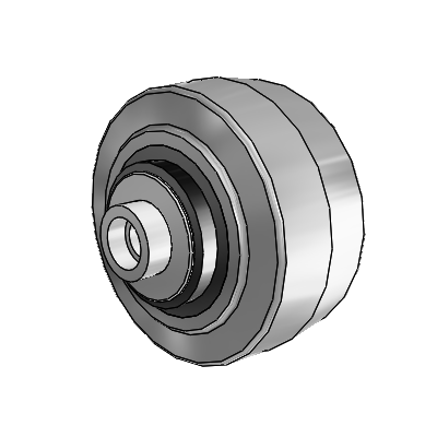 Performa Conductive Rubber Wheels Flat Grey Tread Polyolefin 3 x 1.5 with Pedestal Precision Ball Bearing