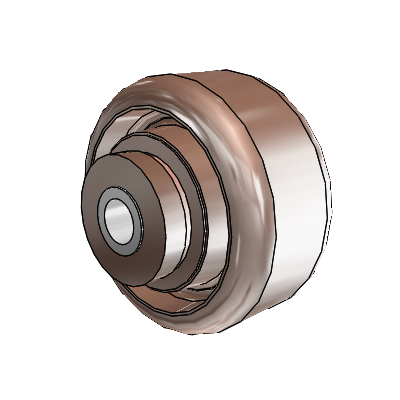 Thermo Nylon Resin 3 x 1.5 Wheel with Bronze Bearing