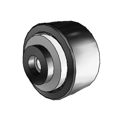 Polyolefin 3 x 1.5 Wheel with Roller Bearing