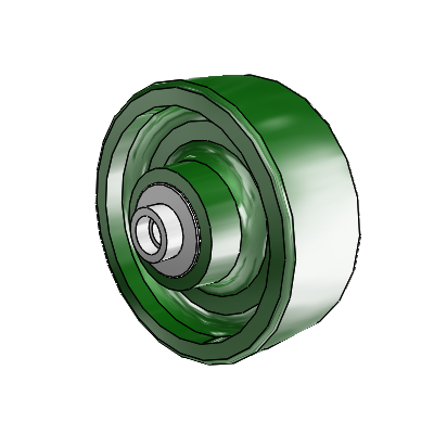 Cast Iron Enameled Cast Iron 4 x 1.5 Wheel with PPBB Bearing