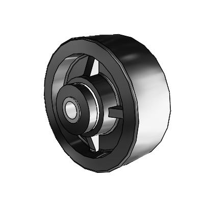 Polyolefin 4 x 1.5 Wheel with Delrin Bearing