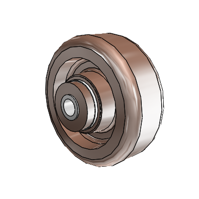 Thermo Nylon Resin 4 x 1.5 Wheel with Roller Bearing