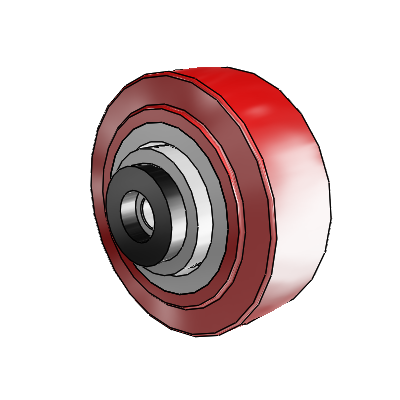 Polyurethane Hi-Tech HI-TECH Polyurethane Polyolefin 4 x 1.5 Wheel with Delrin Bearing