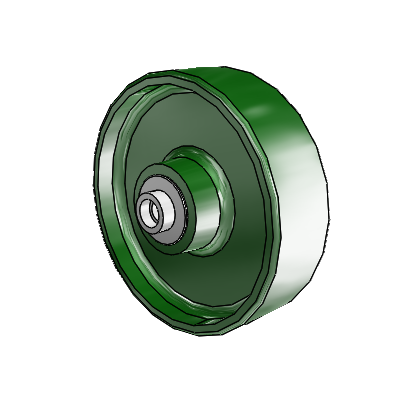 Cast Iron Enameled Cast Iron 5 x 1.5 Wheel with PPBB Bearing