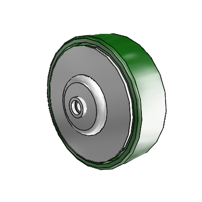 Cast Iron Enameled Cast Iron 5 x 1.5 Wheel with PPBB Bearing