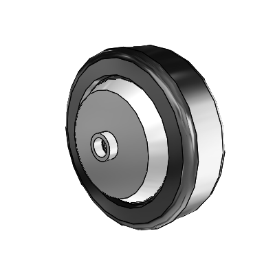 Phenolic Phenolic Resin 5 x 1.5 Wheel with Pedestal Precision Ball Bearing