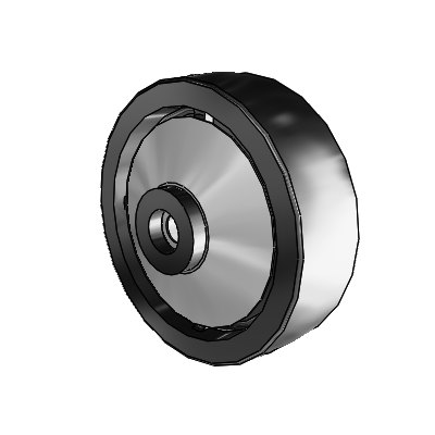 Polyolefin 5 x 1.5 Wheel with Plain Bearing