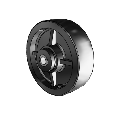Polyolefin 5 x 1.5 Wheel with Roller Bearing