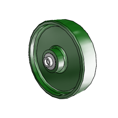 Cast Iron Enameled Cast Iron 6 x 1.5 Wheel with PPBB Bearing