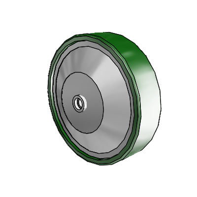 Cast Iron Enameled Cast Iron 6 x 1.5 Wheel with PPBB Bearing