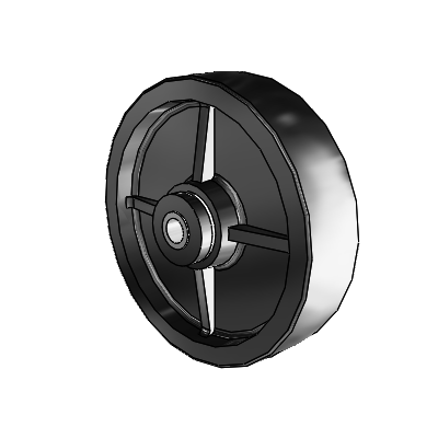 Polyolefin 6 x 1.5 Wheel with Delrin Bearing