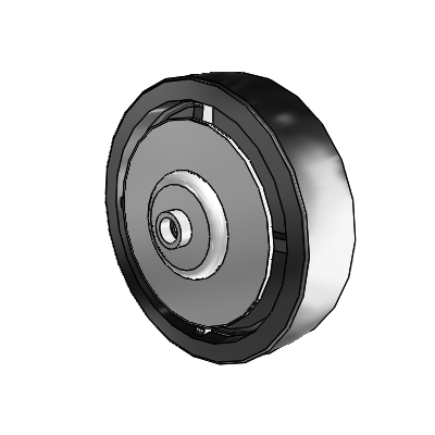 Polyolefin 6 x 1.5 Wheel with Pedestal Precision Ball Bearing