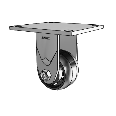 4 Series 2 Inch Wide Casters Top Plate Rigid with 3.25 x 2 Maxim Wheel