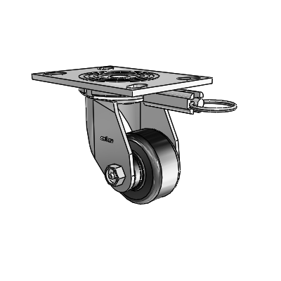 4 Series 1 1/2" Casters Top Plate Swivel Zinc with 3 x 1.5 Phenolic Wheel