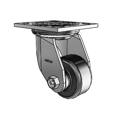 4 Series 1 1/2" Casters Top Plate Swivel Zinc with 3 x 1.5 Phenolic Wheel