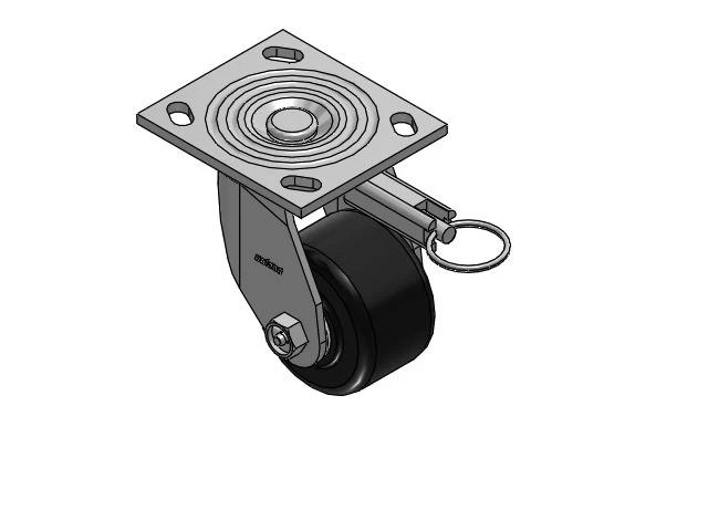 4 Series 2 Inch Wide Top Plate Swivel Caster with 3.25 x 2 Phenolic Wheel