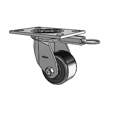 4 Series 2 Inch Wide Top Plate Swivel Caster with 3.25 x 2 Phenolic Wheel