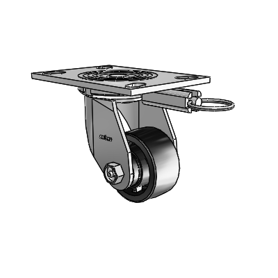 4 Series 1 1/2" Casters Top Plate Swivel Zinc with 3 x 1.5 Polyolefin Wheel