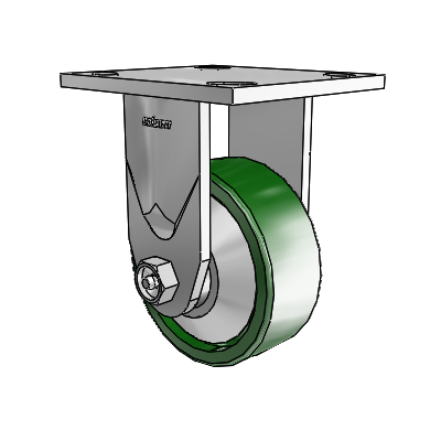 4 Series 1 1/2" Casters Top Plate Rigid Zinc with 4 x 1.5 Cast Iron Wheel