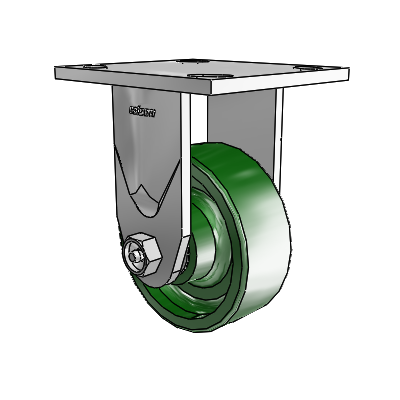 4 Series 1 1/2" Casters Top Plate Rigid Zinc with 4 x 1.5 Cast Iron Wheel