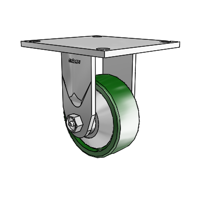 4 Series 1 1/2" Casters Top Plate Rigid Zinc with 4 x 1.5 Cast Iron Wheel