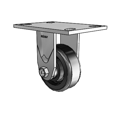 4 Series 1 1/2" Casters Top Plate Rigid Zinc with 4 x 1.5 Phenolic Wheel