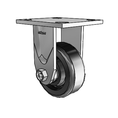 4 Series 1 1/2" Casters Top Plate Rigid Zinc with 4 x 1.5 Phenolic Wheel