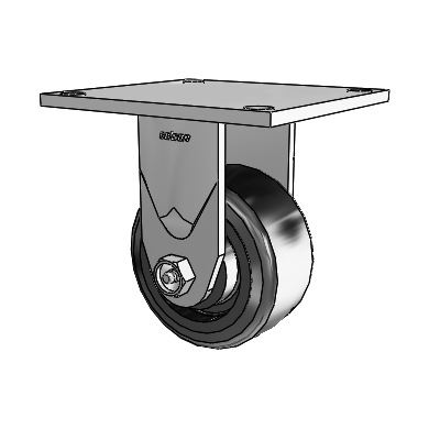 4 Series 2 Inch Wide Casters Top Plate Rigid with 4 x 2 Trans-forma LT (Flat) Wheel