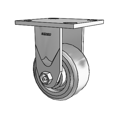 4 Series 2 Inch Wide Casters Top Plate Rigid with 4 x 2 Trans-forma (Flat) Wheel