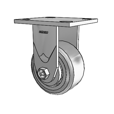 4 Series 2 Inch Wide Casters Top Plate Rigid with 4 x 2 Trans-forma HD (Flat) Wheel