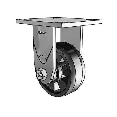 4 Series 1 1/2" Casters Top Plate Rigid Zinc with 4 x 1.5 Maxim Wheel
