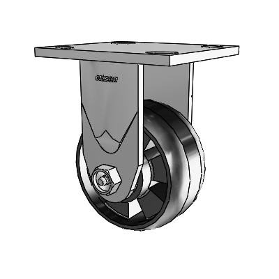 4 Series 2 Inch Wide Casters Top Plate Rigid with 4 x 2 Maxim Wheel