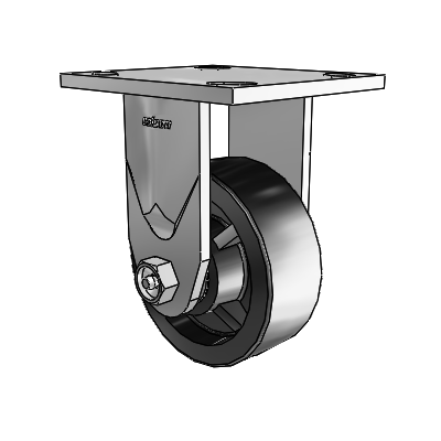4 Series 1 1/2" Casters Top Plate Rigid Zinc with 4 x 1.5 Polyolefin Wheel