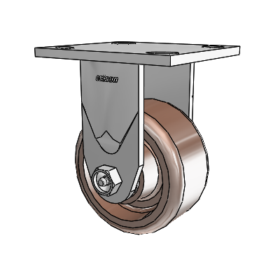 4 Series 2 Inch Wide Casters Top Plate Rigid with 4 x 2 Thermo Wheel