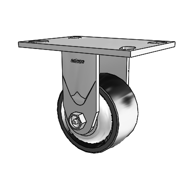 4 Series 2 Inch Wide Casters Top Plate Rigid with 4 x 2 Polyolefin Wheel