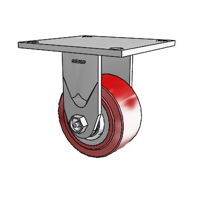 4 Series 2 Inch Wide Casters Top Plate Rigid with 4 x 2 Polyurethane HI-TECH Wheel