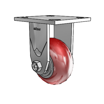 4 Series 2 Inch Wide Casters Top Plate Rigid Caster with 4 x 2 CG Max Maroon Wheel