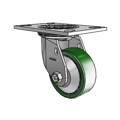4 Series 1 1/2" Casters Top Plate Swivel Zinc with 4 x 1.5 Cast Iron Wheel