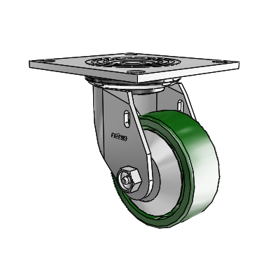 4 Series 1 1/2" Casters Top Plate Swivel Zinc with 4 x 1.5 Cast Iron Wheel