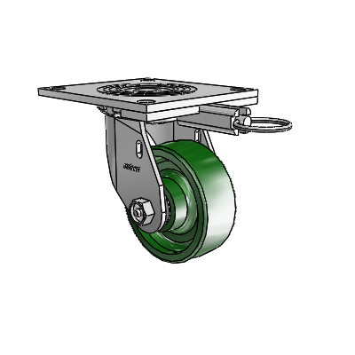 4 Series 1 1/2" Casters Top Plate Swivel Zinc with 4 x 1.5 Cast Iron Wheel
