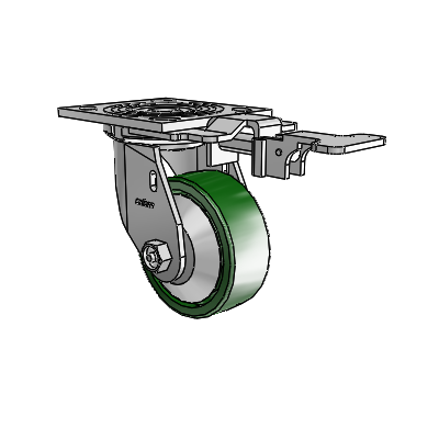 4 Series 1 1/2" Casters Top Plate Swivel Zinc with 4 x 1.5 Cast Iron Wheel